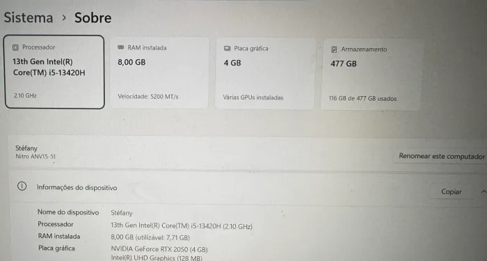 Notebook Acer Nitro
