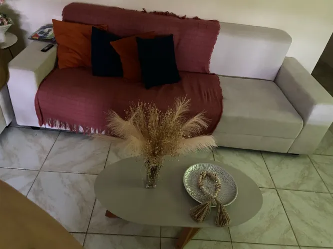 Conjunto de Sofá e Puff