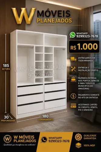 Closet 100% MDF 1,85x1,40m