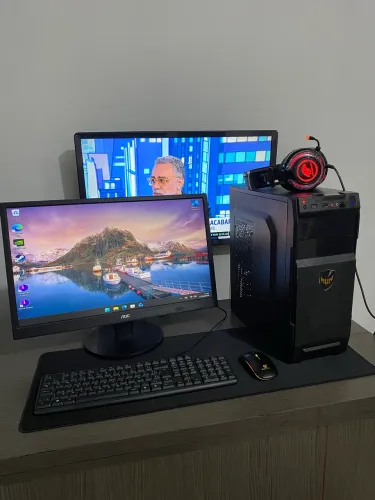 CPu Gamer Intel core i3 9100F 4.1 GHz 8gb Ddr4 Ssd Radeon Rx 550 Asus Monitor 24 FHD