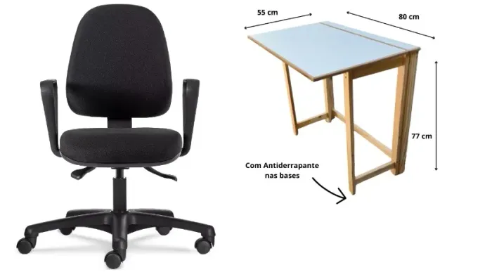 CADEIRA FLEXFORM + ESCRIVANINHA ÓTIMO PARA ESTUDAR