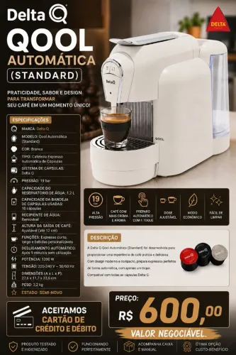 Cafeteira Delta Q Qool Automática (STANDART) (Valor Negociável)