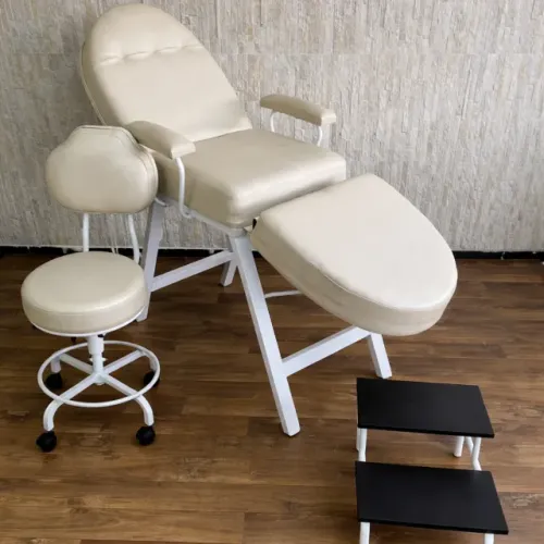 Kit Estética Premium: Maca 3 Posições, Mocho E Escadinha