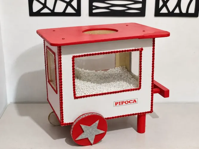 Carrinho de Pipoca Decorativo com Movimento para Festas
