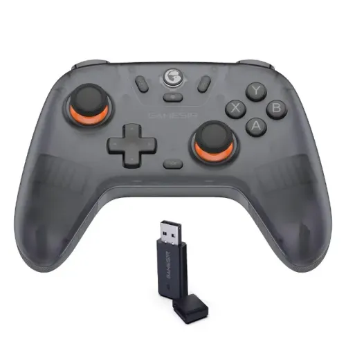 Controle GameSir Nova Lite para PC Sem Fio com Hall Effect - Preto Translúcido - NOVO