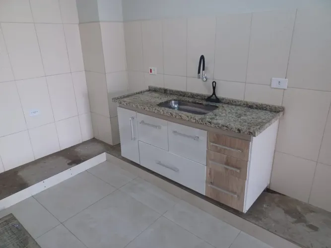 Pia e móvel de cozinha 