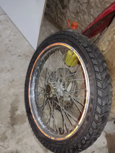 Roda de moto completa dianteira Bros 