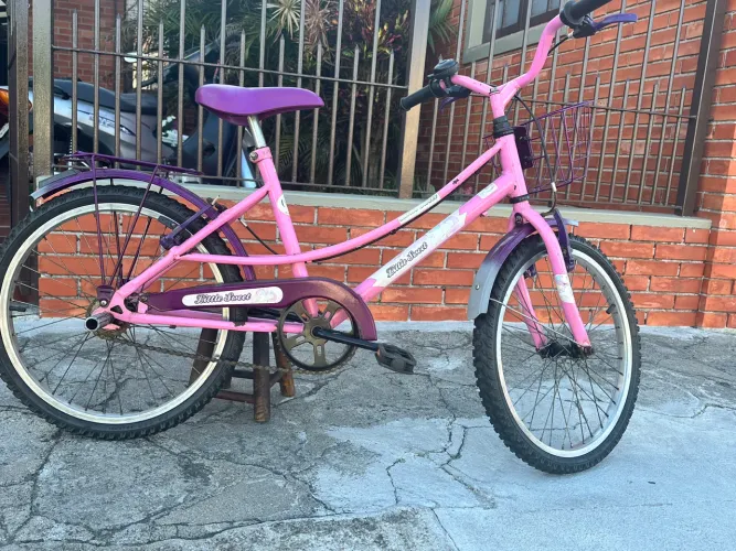 Bicicleta Feminina Infantil Aro 20 Little Sweet ! Com Cestinha e Bagageiro