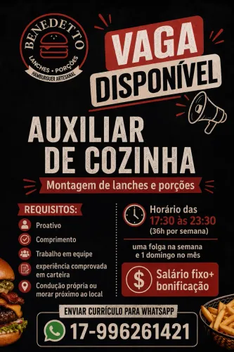 Auxiliar de cozinha