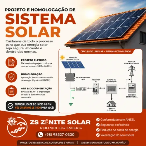 PROJETO E HOMOLOGAÇÃO DE SISTEMA SOLAR