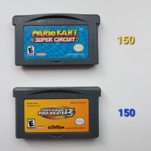 Lote com 2 Jogos GBA: Mario Kart + Tony Hawk 3. 100% Originais Americanos - Salvando!