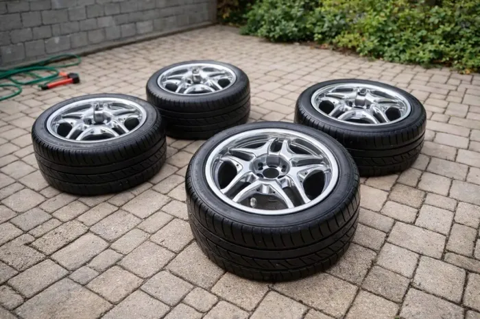 Roda Aro 18 Cromada - Design Esportivo, Ótimo Estado