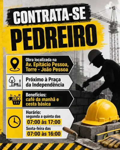 Vaga para Pedreiro