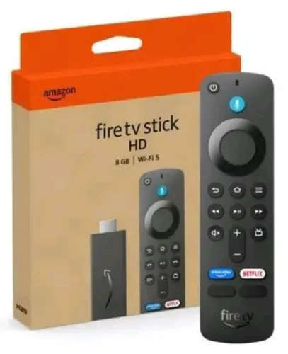Fire Stick TV Amazon com controle remoto por voz com Alexa e streaming's em HD (NOVO)