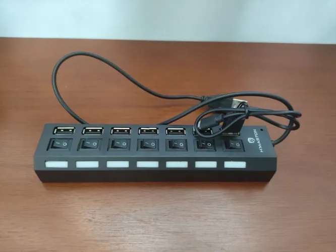 Divisor USB 2.0 de 7 portas adaptar com comutadores individuais 