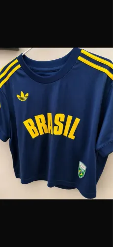 CROPPED ADIDAS BRASIL AZUL ORIGINAL