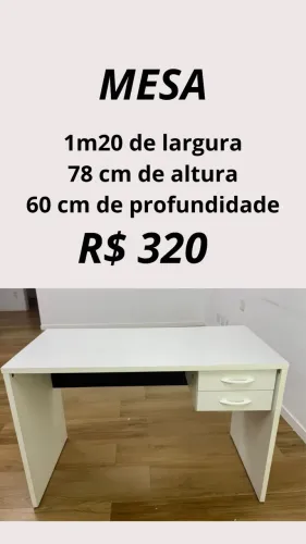 Mesa de escritório reta