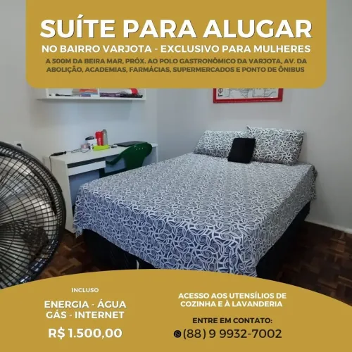 Suíte para alugar na Varjota