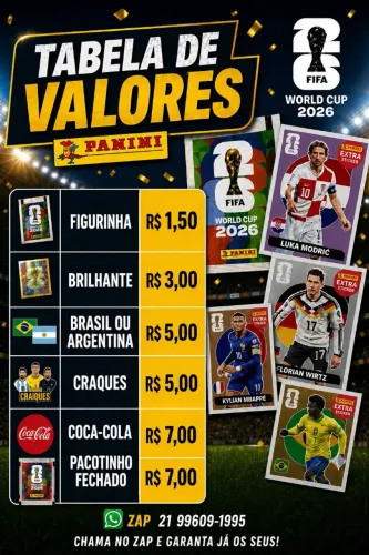 Figurinhas copa do mundo 2026