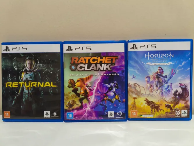 Três jogos de Ps5 mídia física