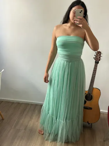 Alugo Vestido de madrinha TAM M verde menta, verde claro