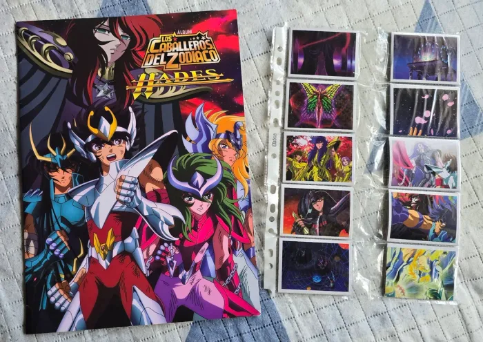 Álbum Cavaleiros do Zodíaco Saga de Hades completo para colar