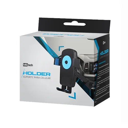 Suporte De Celular Veicular Com Ventosa Gira 360º Mb84090 Mbtech
