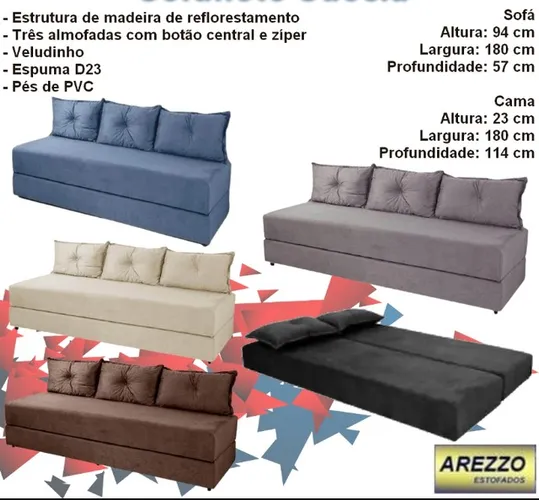 Sala quarto sofá cama