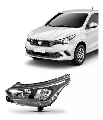 Farol Principal Fiat Argo Máscara Negra Ld Esquerdo - Magneti Marelli