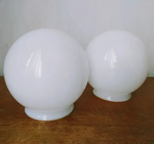Lustre Plafon Leitoso Antigo Par