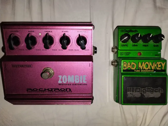 Pedais diversos: rocktron e nux