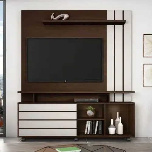 Estante Home Compacto P/TVs Até 65 Polegadas 1.50M. São Produtos Novos Direto de Fábrica.
