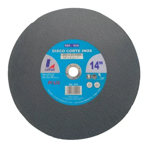 Disco de Corte Ferro para Serra Policorte 14" 355mm x 3,2mm x 25,4mm Lotus 1816