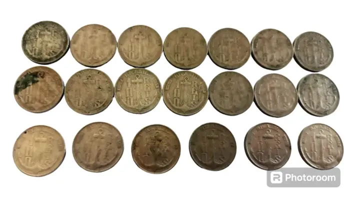 Lote de 20 moedas de 100 réis personalidades ilustres Tamandaré