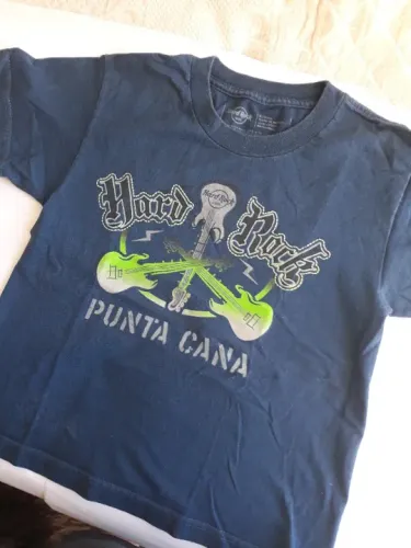 Camiseta Infantil Hard Rock Punta Cana - Azul - Tam P - ótimo estado