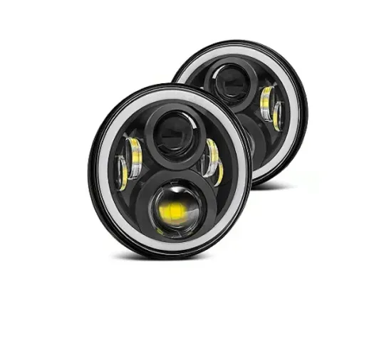Farol Angel Eyes Defender Led Jeep Troller Fusca Kombi