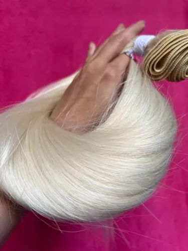 Cabelo humanizado tela bio humano vegetal 70cm 130g loiro claríssimo 