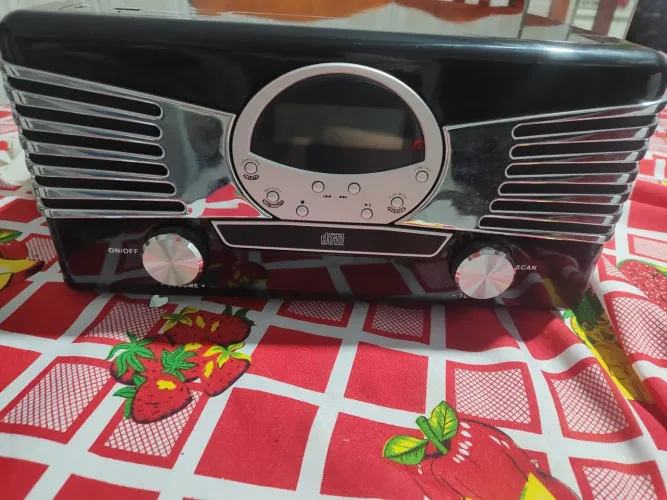 Rádio Retro com cd player vintage novo 