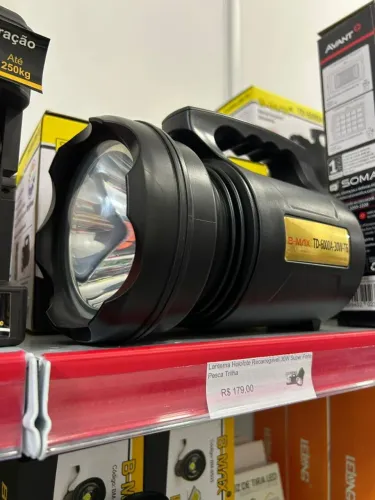 Lanterna Holofote Recarregável 30W Super Forte Pesca
