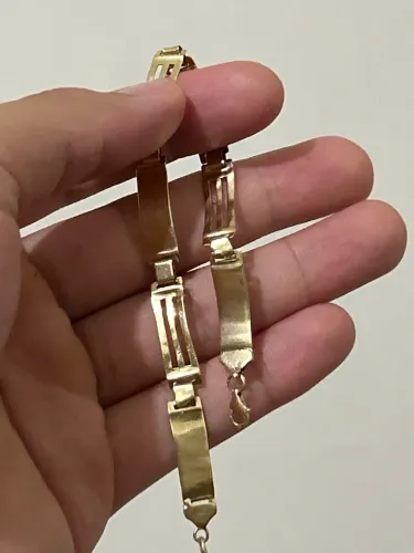 Bracelete maciço ouro 18