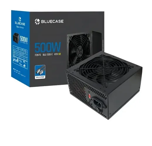 Fonte ATX 500W Bluecase - NOVA, Lacrada