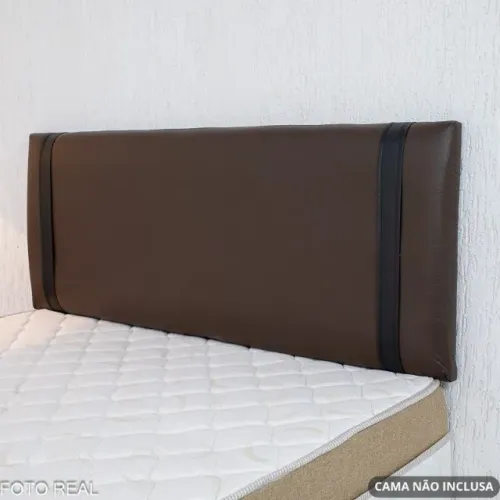 Painel Cabeceira Casal Leticia Korino Marrom Frete Grátis - Até 12x S/ Juros