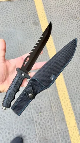 Faca Tática com Bainha - Ideal para Camping e Aventura