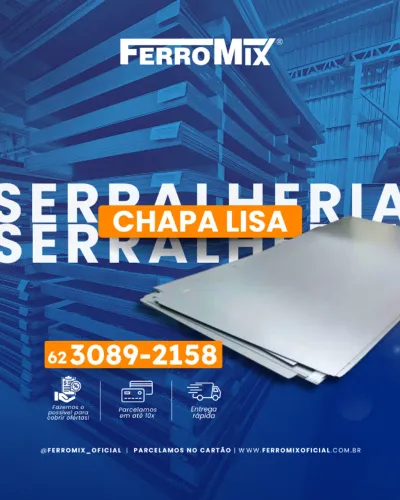 Chapa Lisa | Ferragens para serralheria | Parcelamos em até 10x | Entrega Rápida