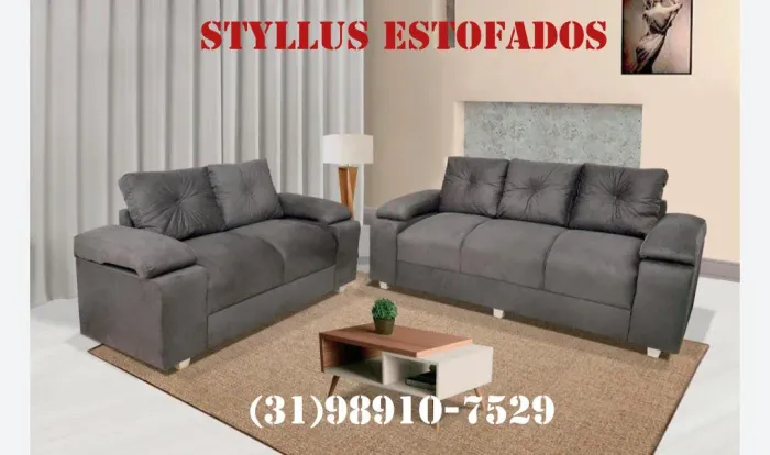 Sofá de 3 lugares e 2 lugares - Styllus Estofados