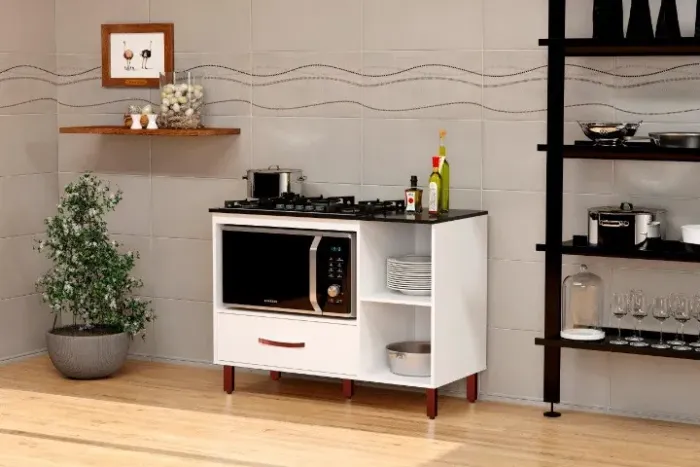 Balcão para cooktop CB para 5 bocas ! Frete e montagem grátis.
