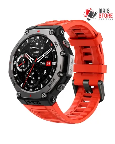 Relógio Smartwatch Amazfit T-Rex 3 - Lava - Novo/Lacrado