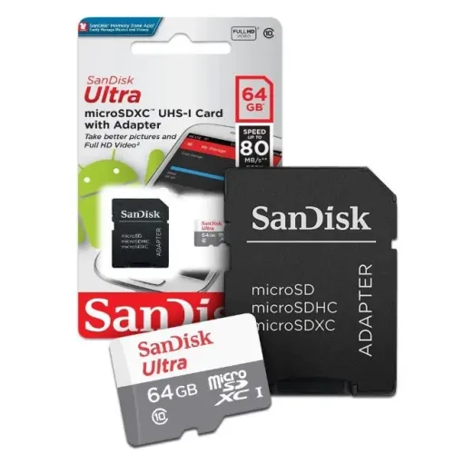Cartão Micro Sd 64gb Sandisk Ultra Classe 10