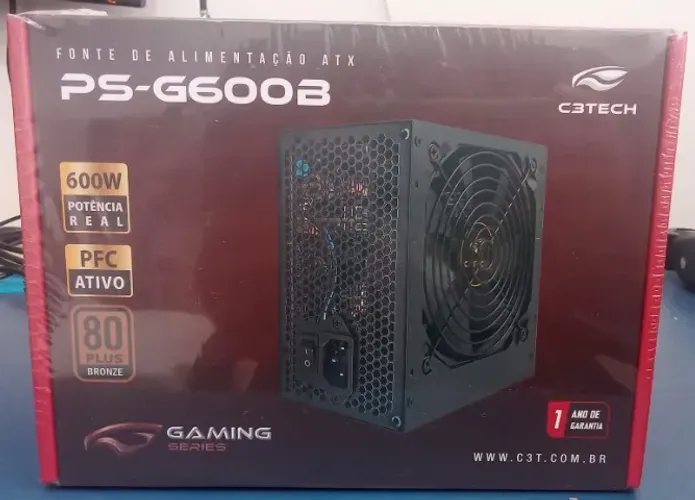 FONTE 600W C3TECH NOVO LACRADO FRETE GRÁTIS PARA MACEIÓ