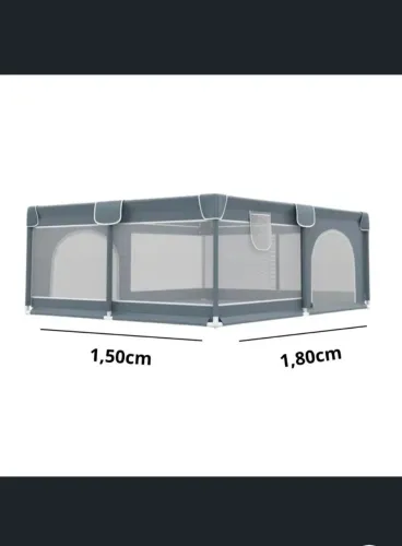 Cercado grade de proteção retangular Infantil cercadinho bebê 1,80x1,50 - Noah Home